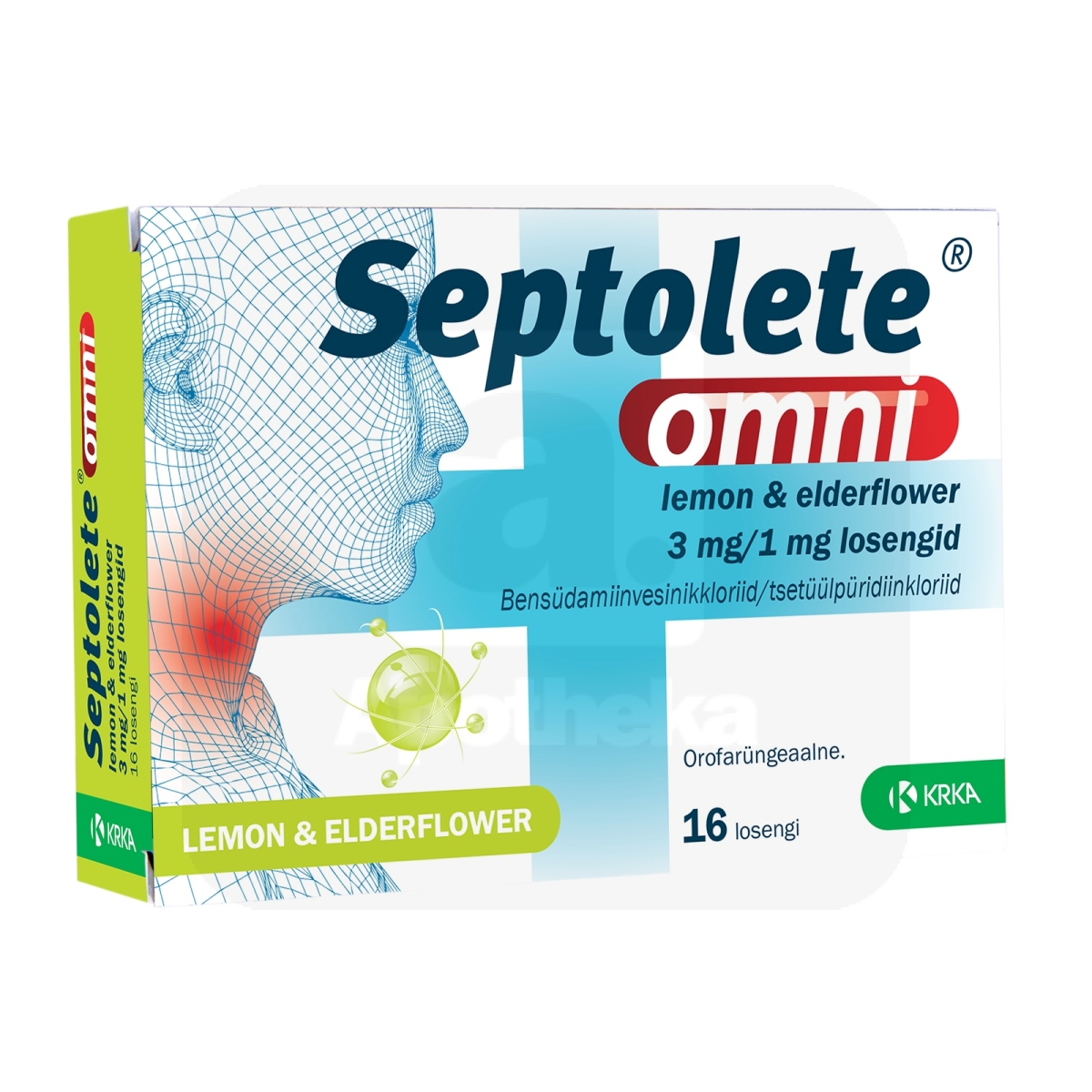 SEPTOLETE OMNI LOSENG LEMON&ELDERFLOWER 3+1MG N16 - Tootepilt