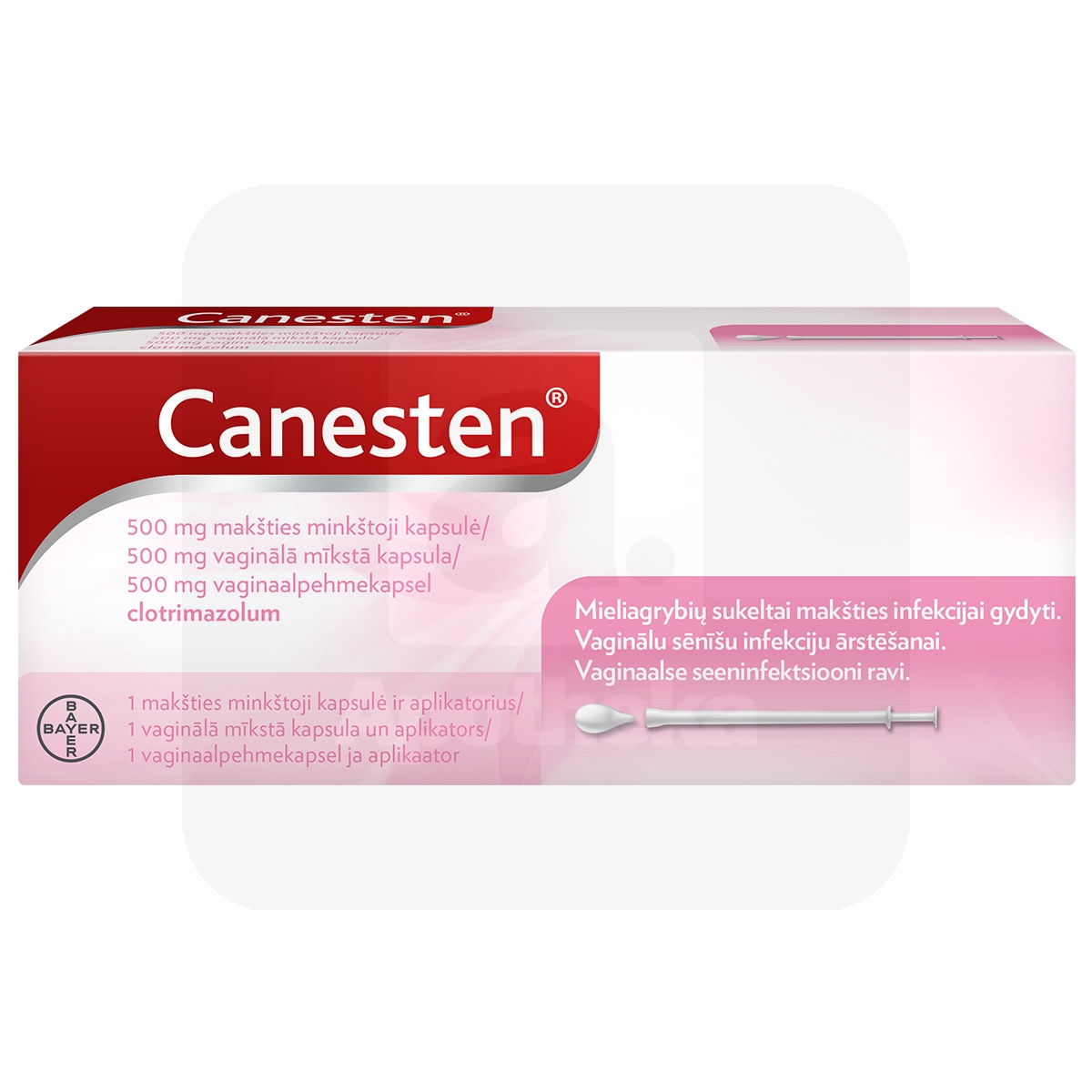 CANESTEN VAGINAALPEHMEKAPSEL 500MG N1