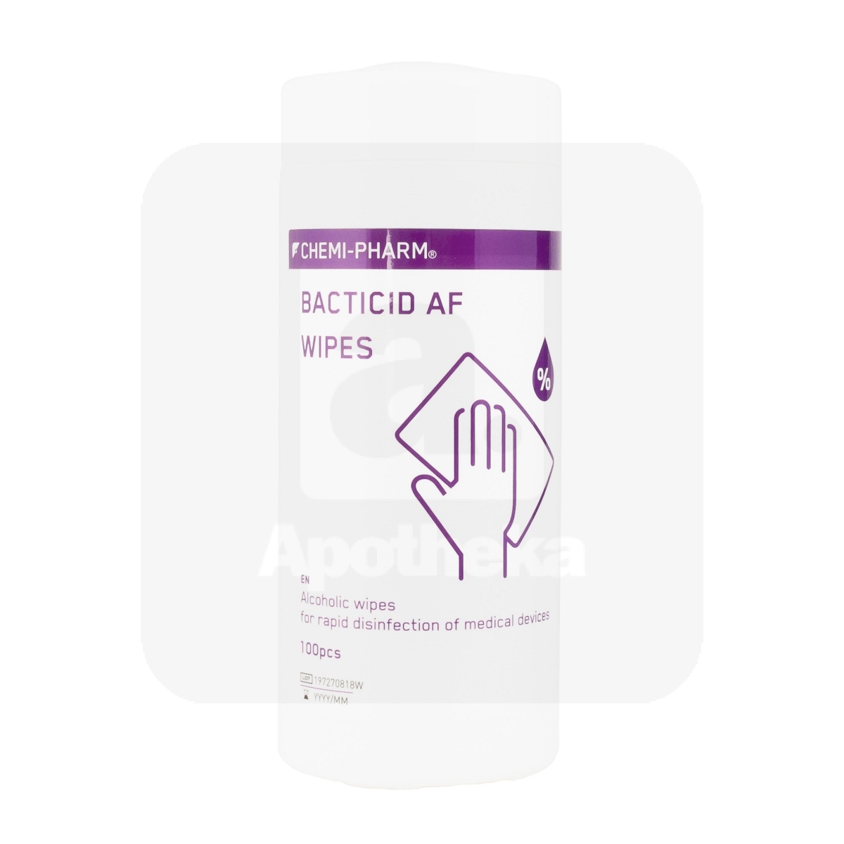 CHEMIPHARM BACTICID AF WIPES SALVRÄTIKUD N100 (PURGIS) - Tootepilt