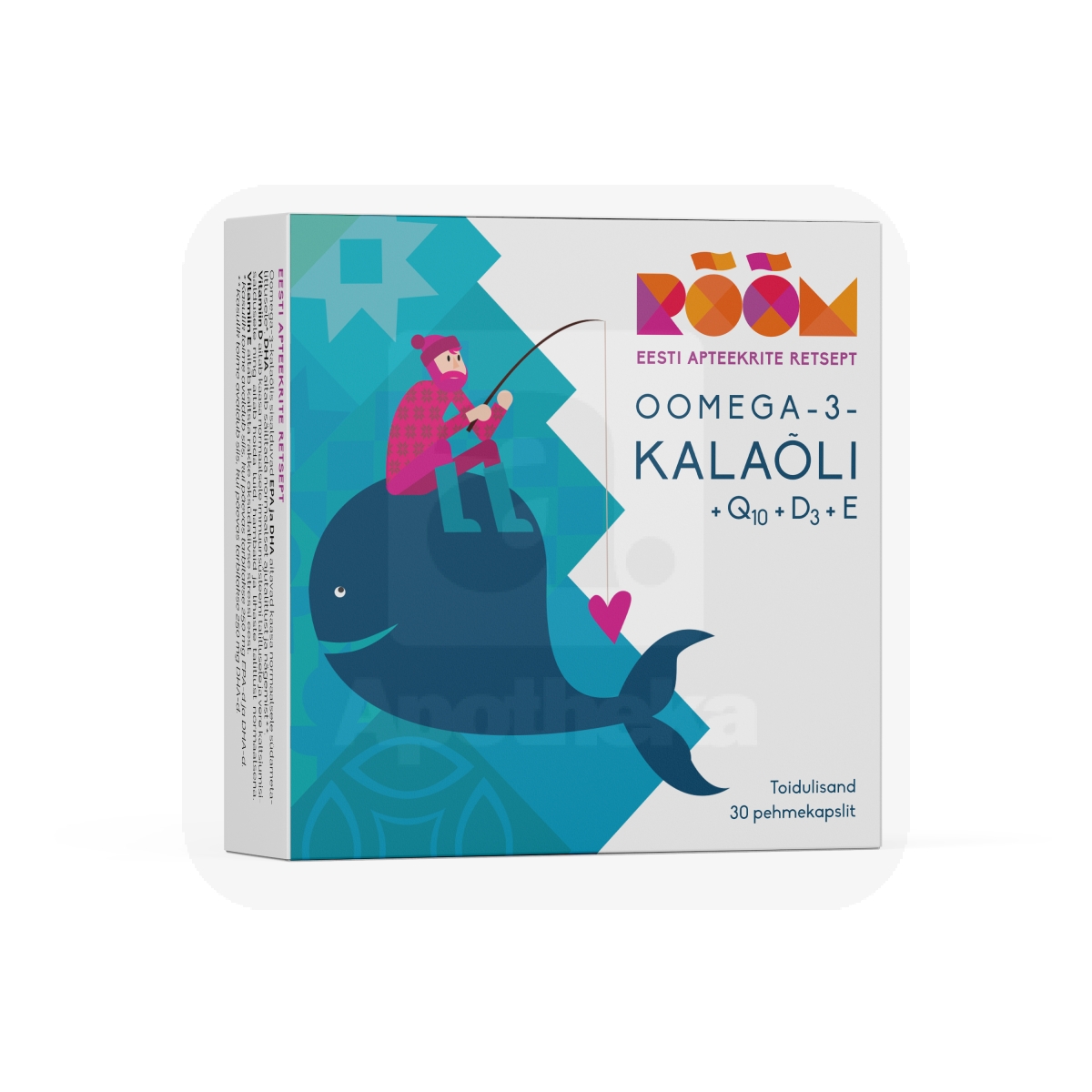 RÕÕM OOMEGA-3-KALAÕLI + Q10 + D3 + E KAPSLID N30 - Tootepilt