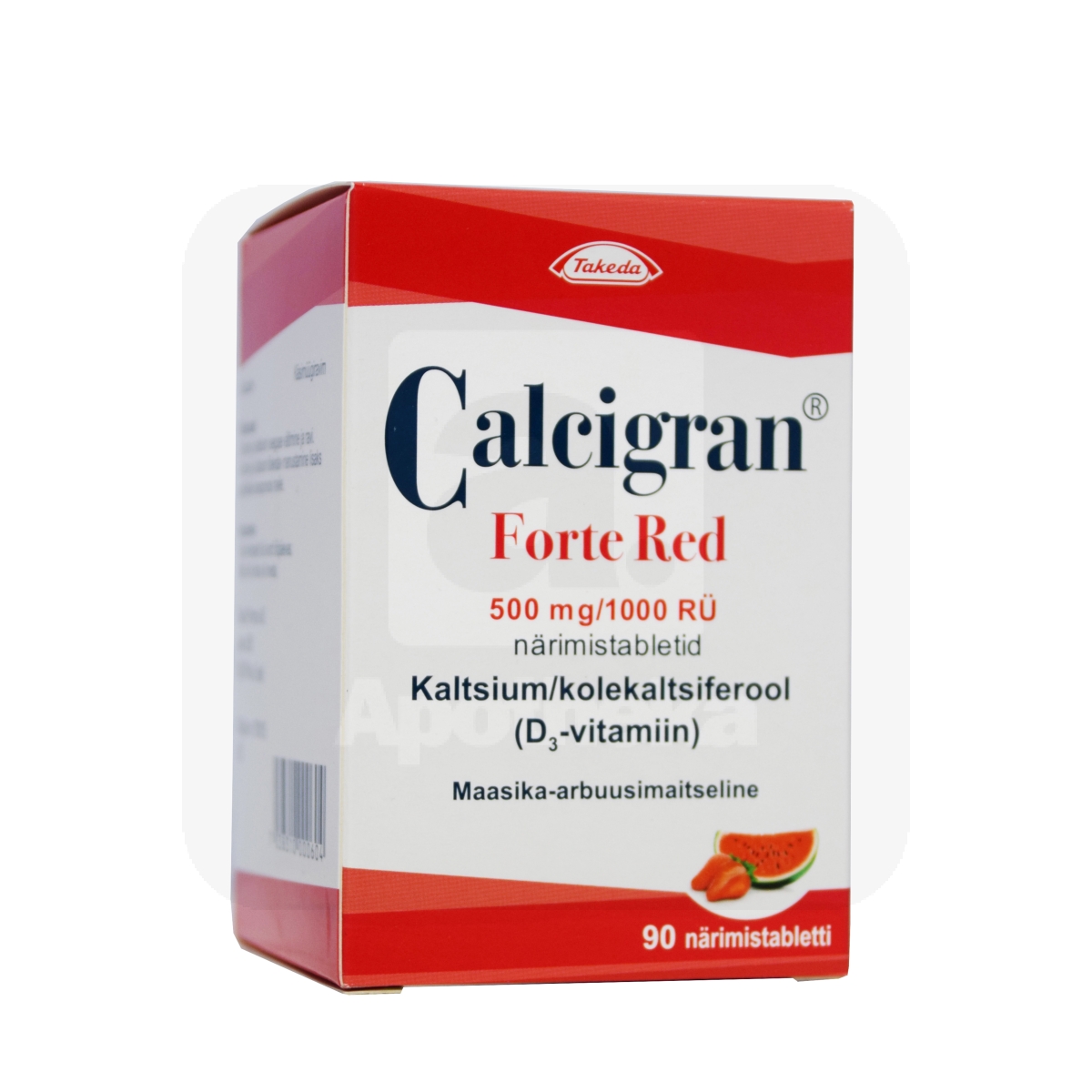 CALCIGRAN FORTE RED NÄRIMISTBL 500MG+1000RÜ N90 - Tootepilt