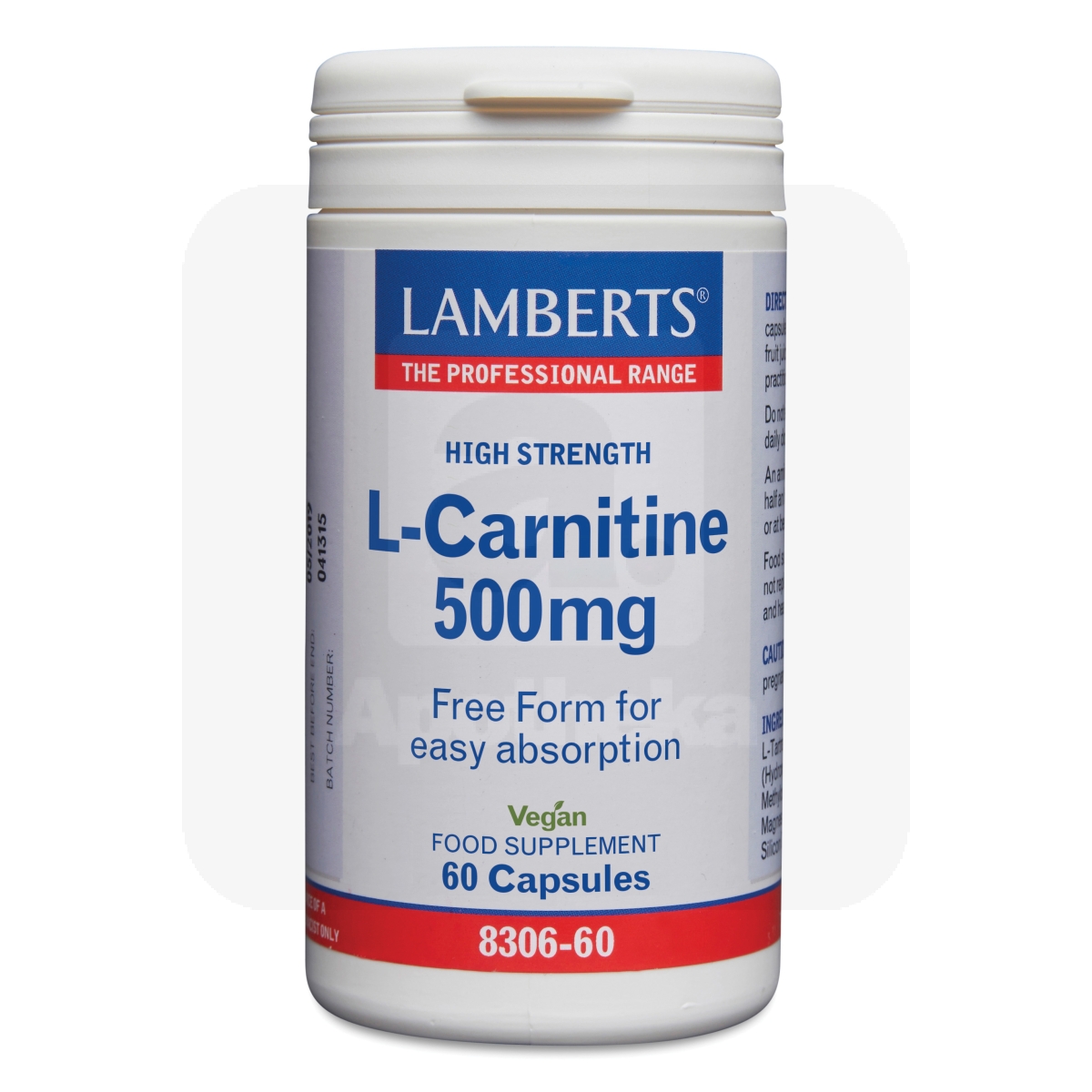 LAMBERTS L-KARNITIIN CAPS 500MG N60