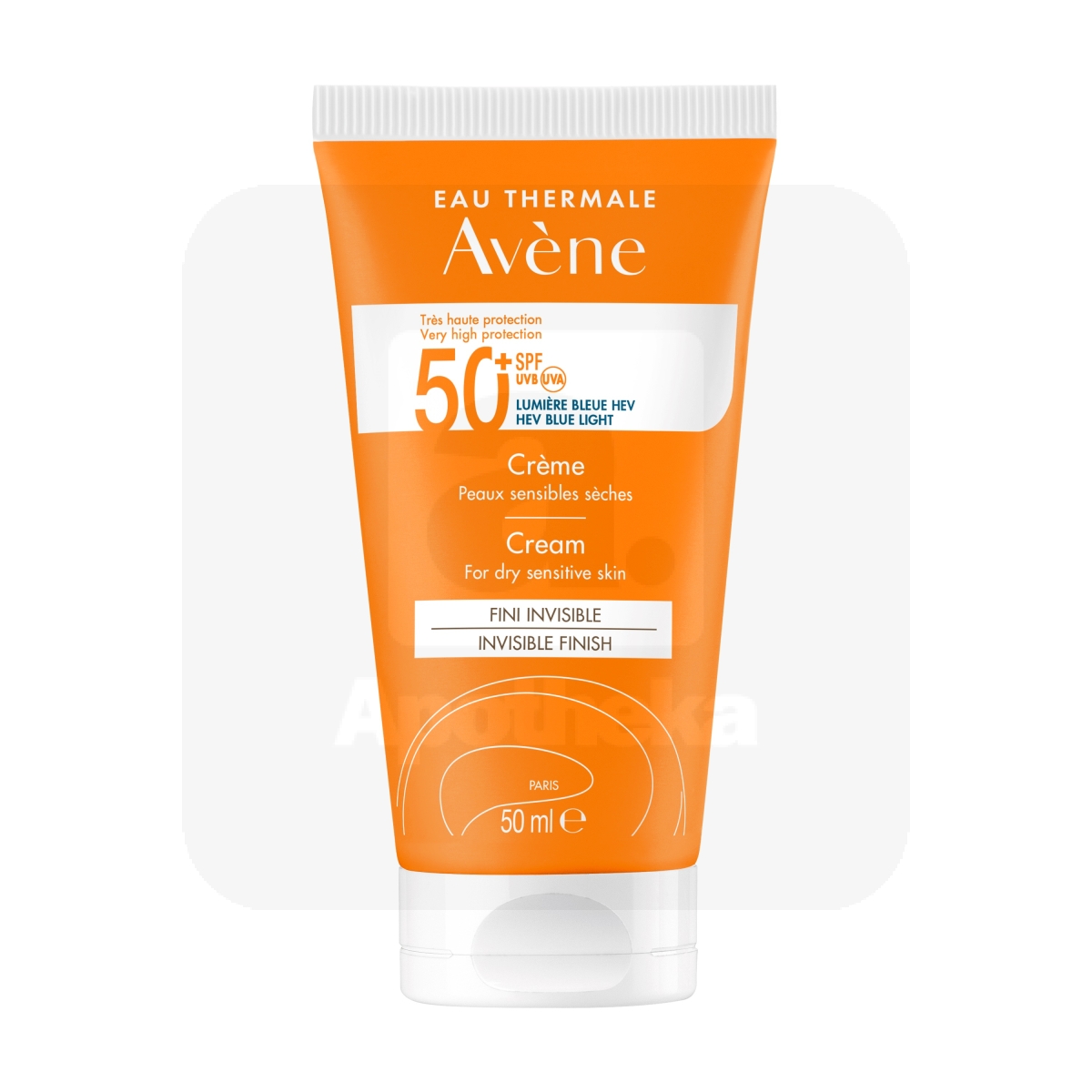 AVENE SUN PÄIKESEKAITSEKREEM SPF50+ KUIVALE NAHALE 50ML