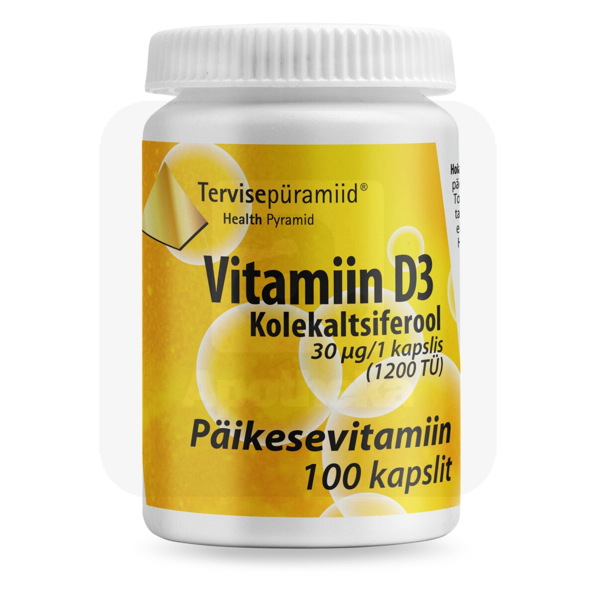 TERVISEPÜRAMIID VITAMIIN D3 KAPSLID 30MCG N100