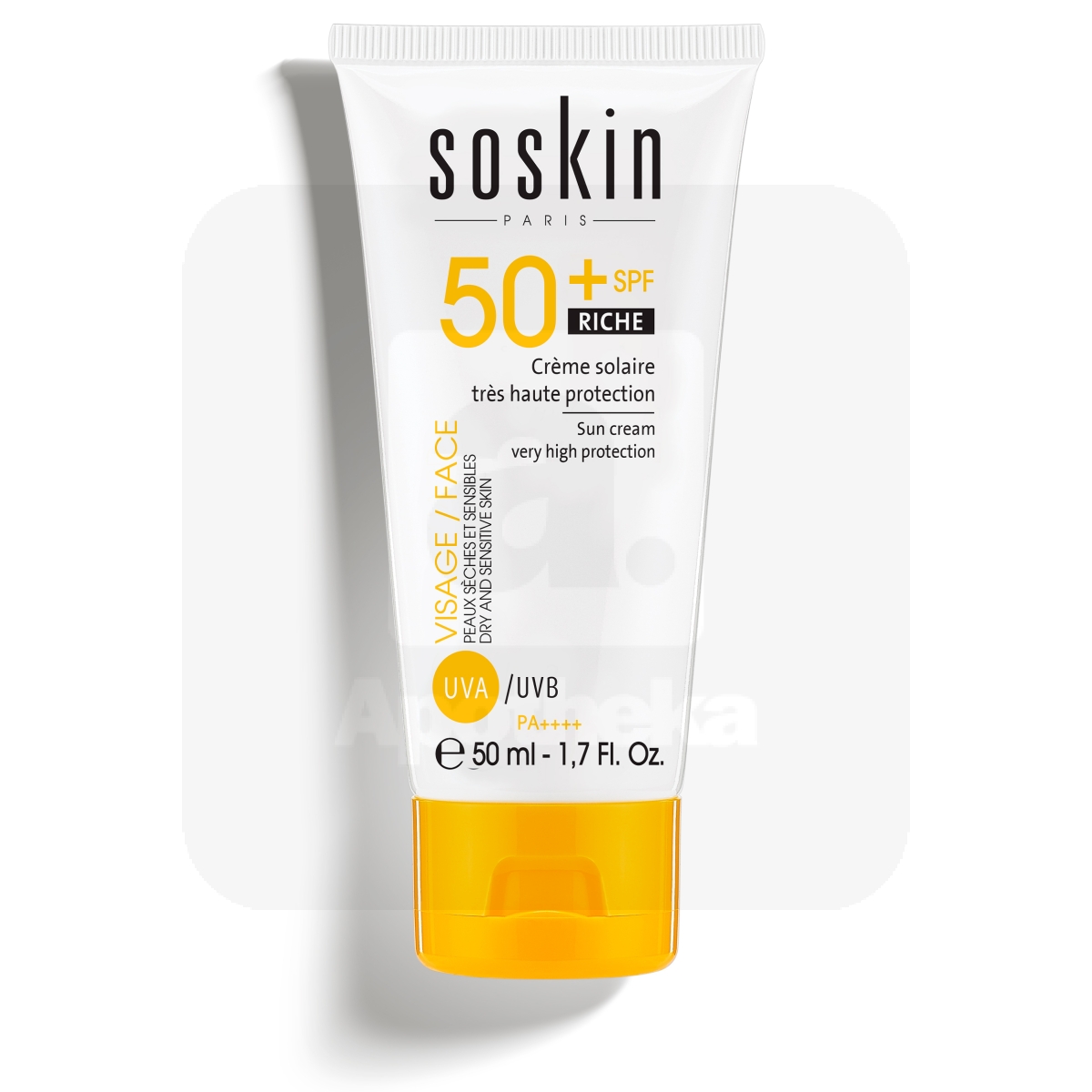 SOSKIN PARIS PÄIKSEKAITSEKREEM NÄOLE JA KEHALE SPF50+ 50ML - Tootepilt