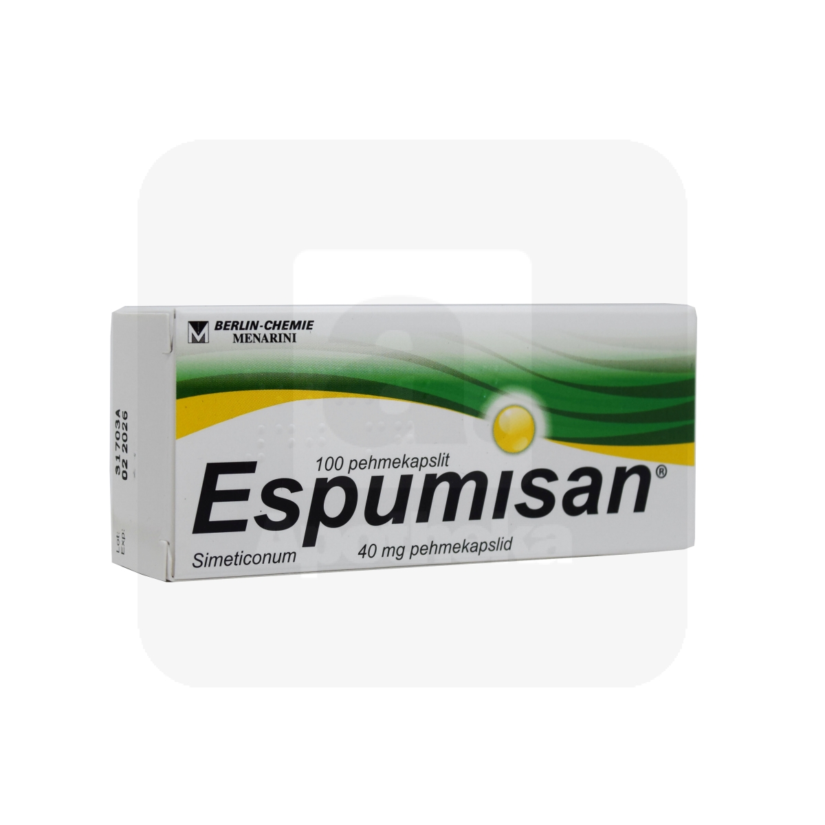 ESPUMISAN PEHMEKAPSEL 40MG N100 (TML)