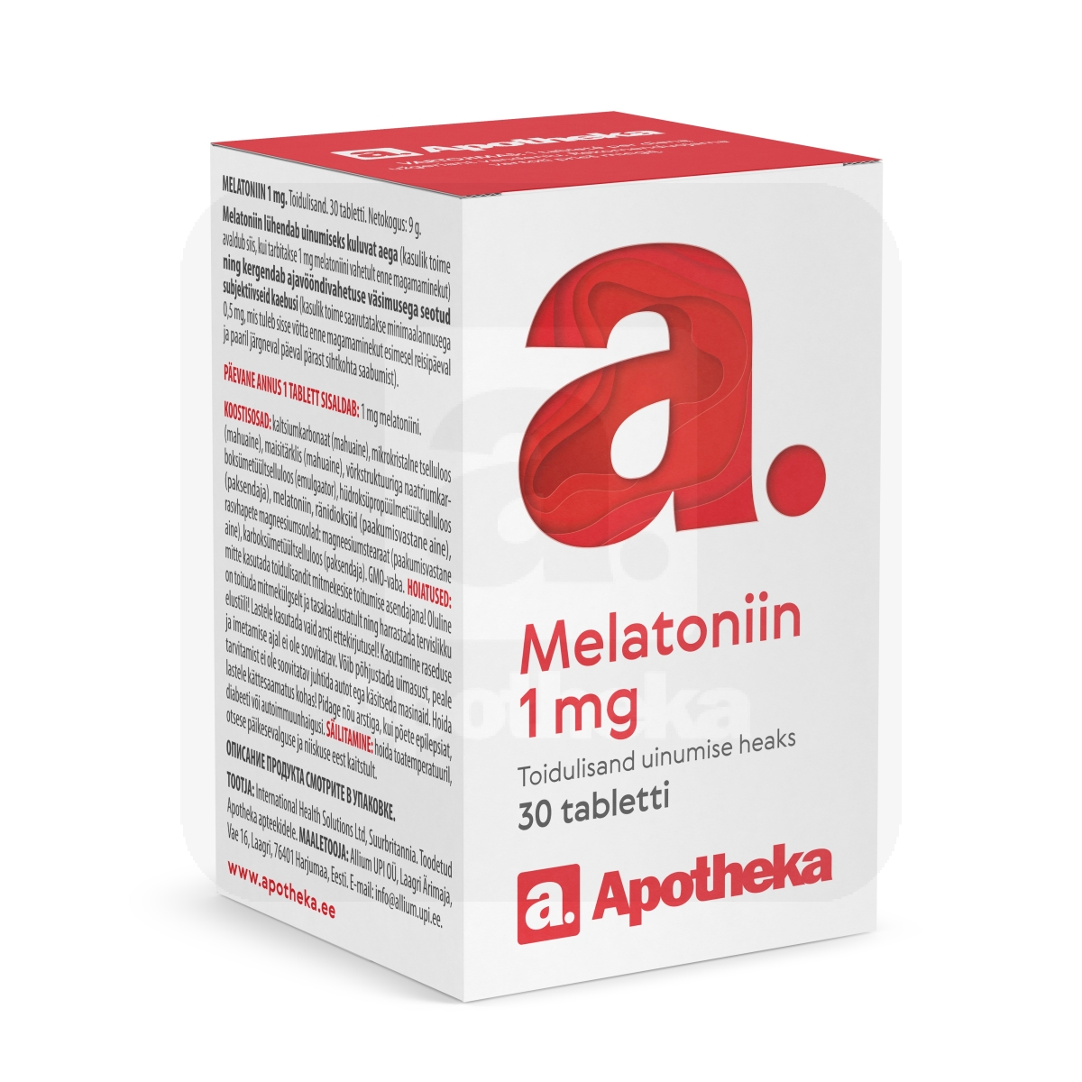 A. MELATONIIN TABLETID 1MG TBL  N30