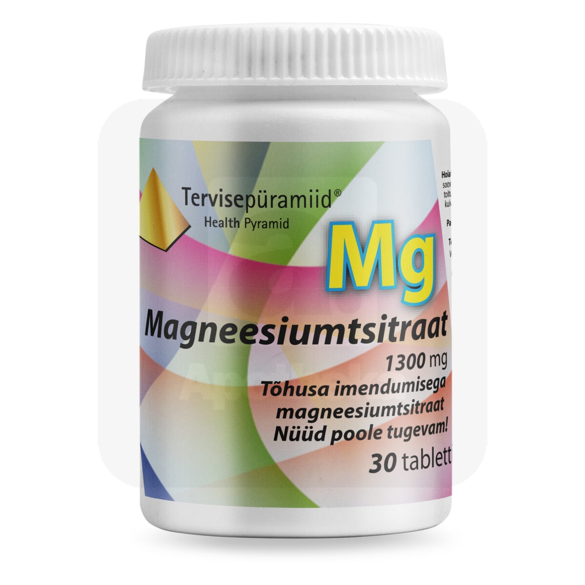 TERVISEPÜRAMIID MAGNEESIUMTSITRAAT TBL 1300MG N30 UUS - Tootepilt