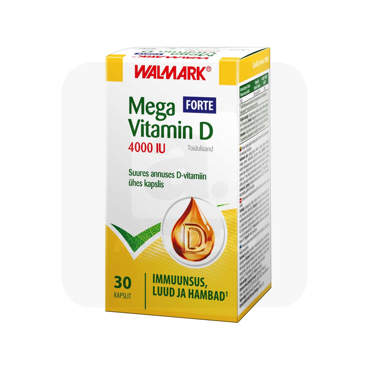 WALMARK MEGA VITAMIN D 4000IU FORTE KAPSLID N30