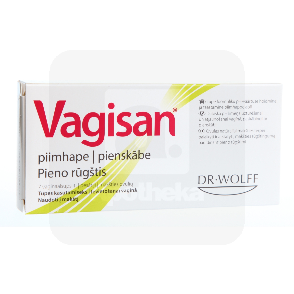 VAGISAN PIIMHAPE VAGINAALSUPOSIIT N7 - Tootepilt