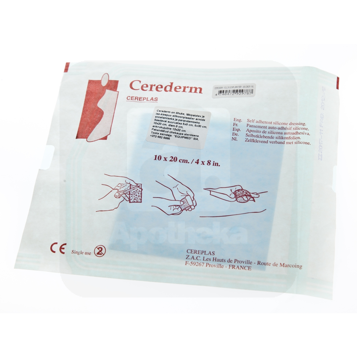 CEREDERM SILIKOONPLAASTER 10X20CM N1 - Tootepilt