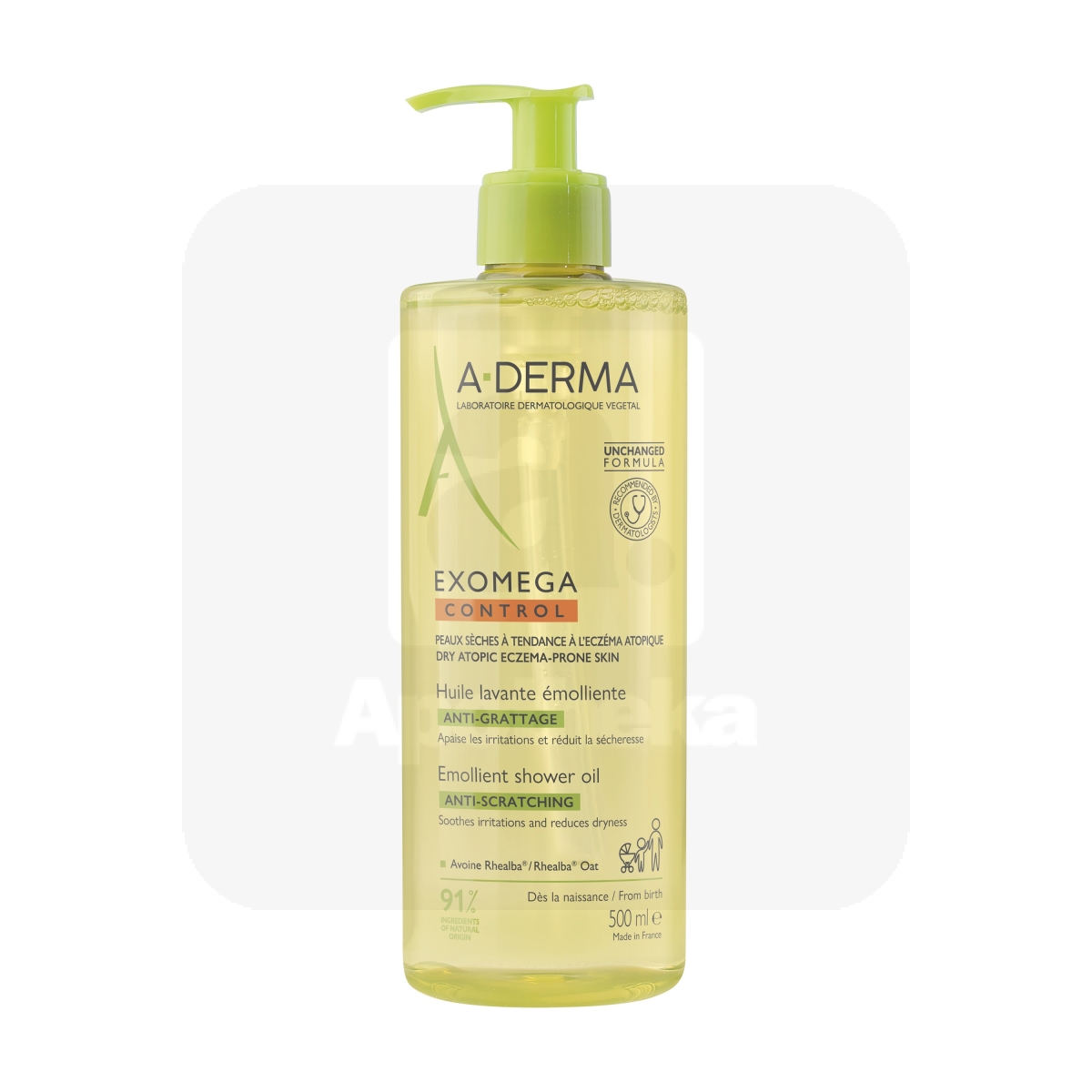 A-DERMA EXOMEGA CONTROL DUSHIÕLI ATOOPILISELE NAHALE 500ML UUS - Tootepilt