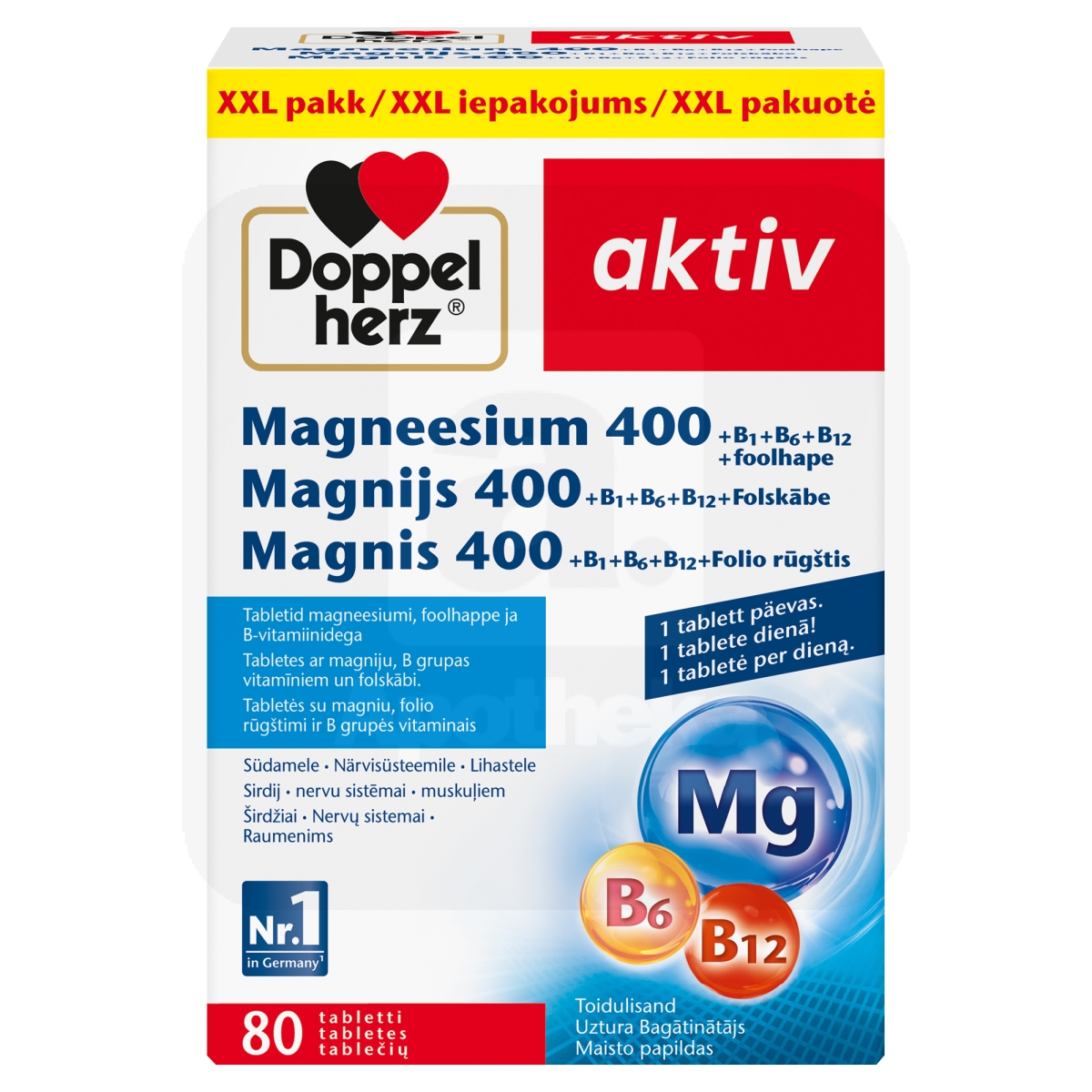 DOPPELHERZ AKTIV MAGNEESIUM XXL TBL N80 - Tootepilt