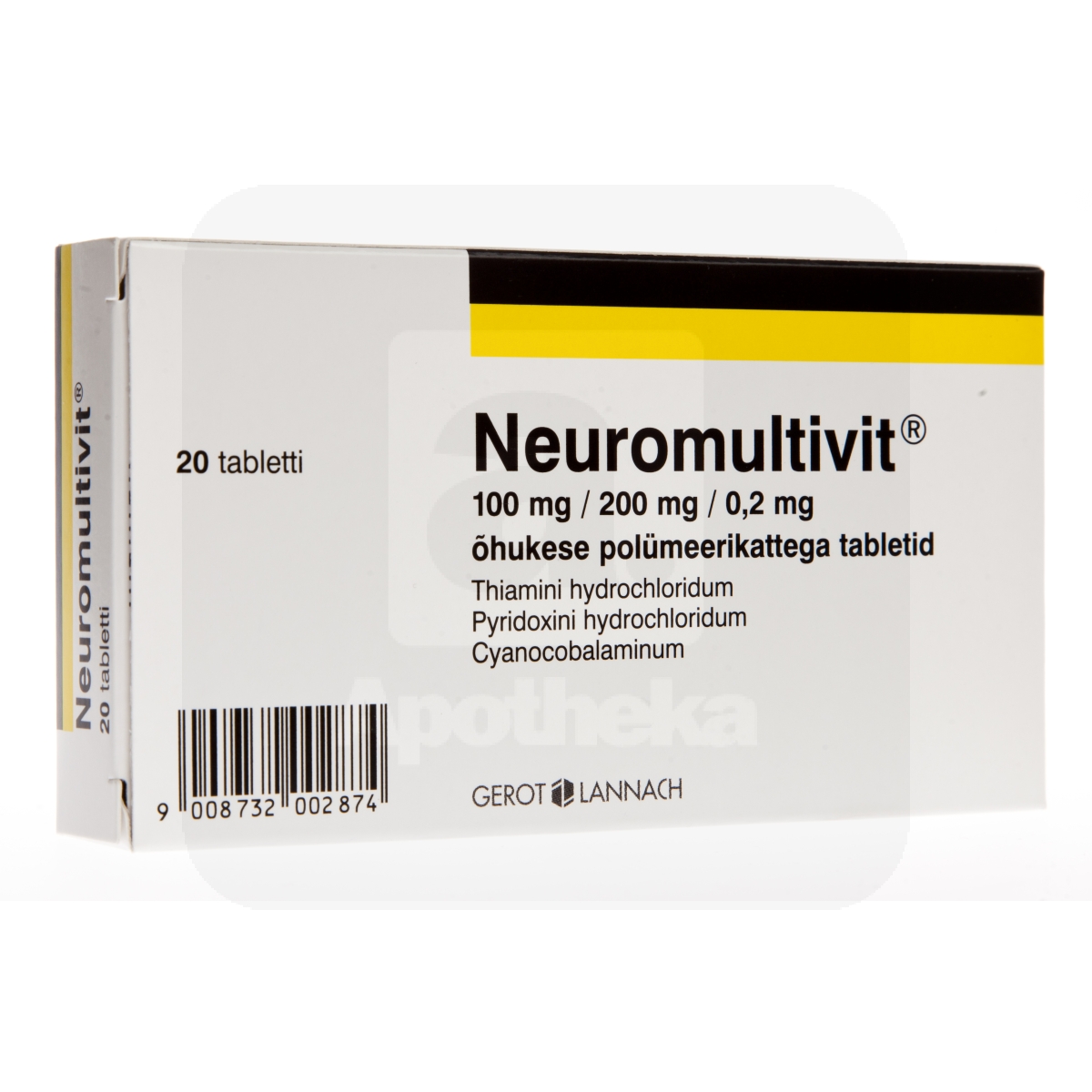 NEUROMULTIVIT TBL 100MG+200MG+0,2MG N20 - Tootepilt