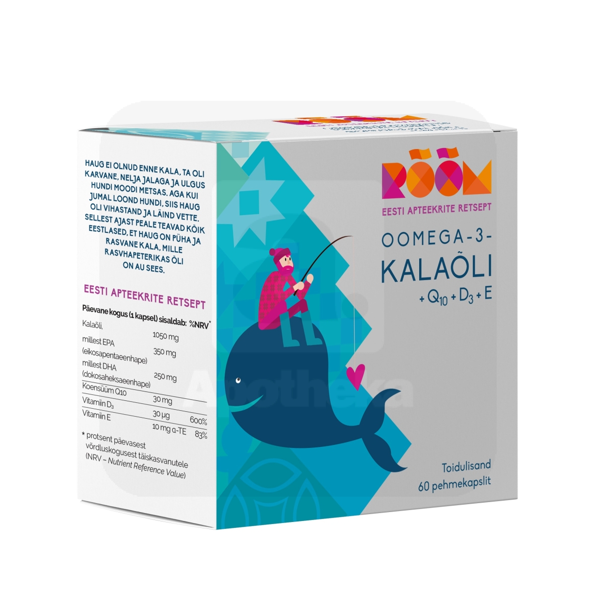 RÕÕM OOMEGA-3-KALAÕLI + Q10 + D3 + E KAPSLID N60 - Tootepilt