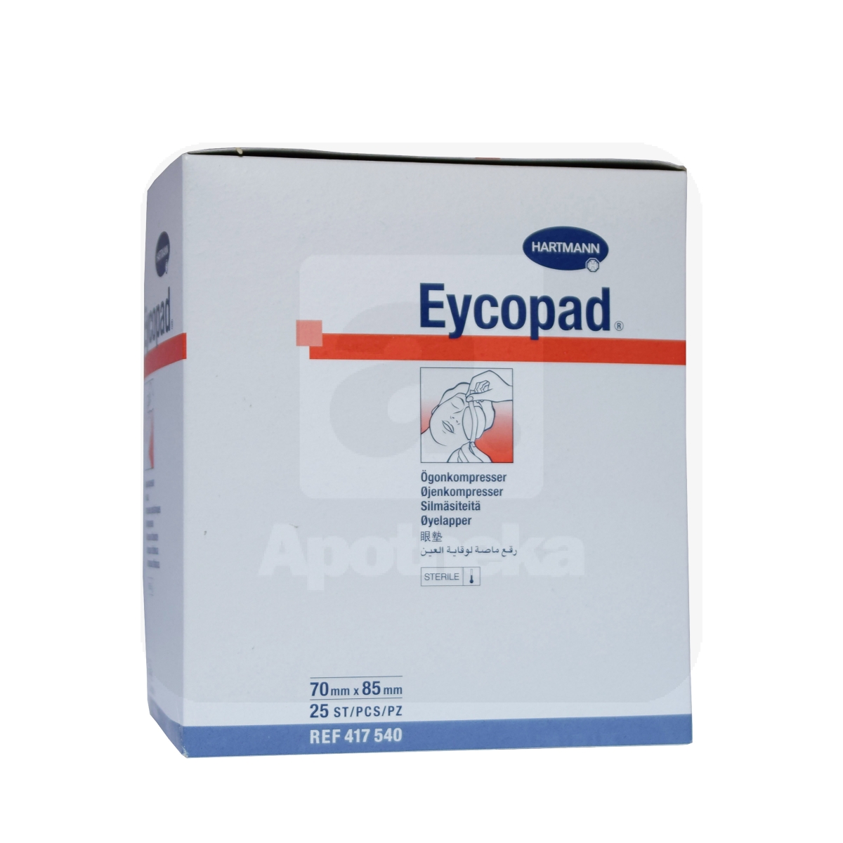 EYCOPAD SILMASIDE STERIILNE 70X85MM N25 - Tootepilt