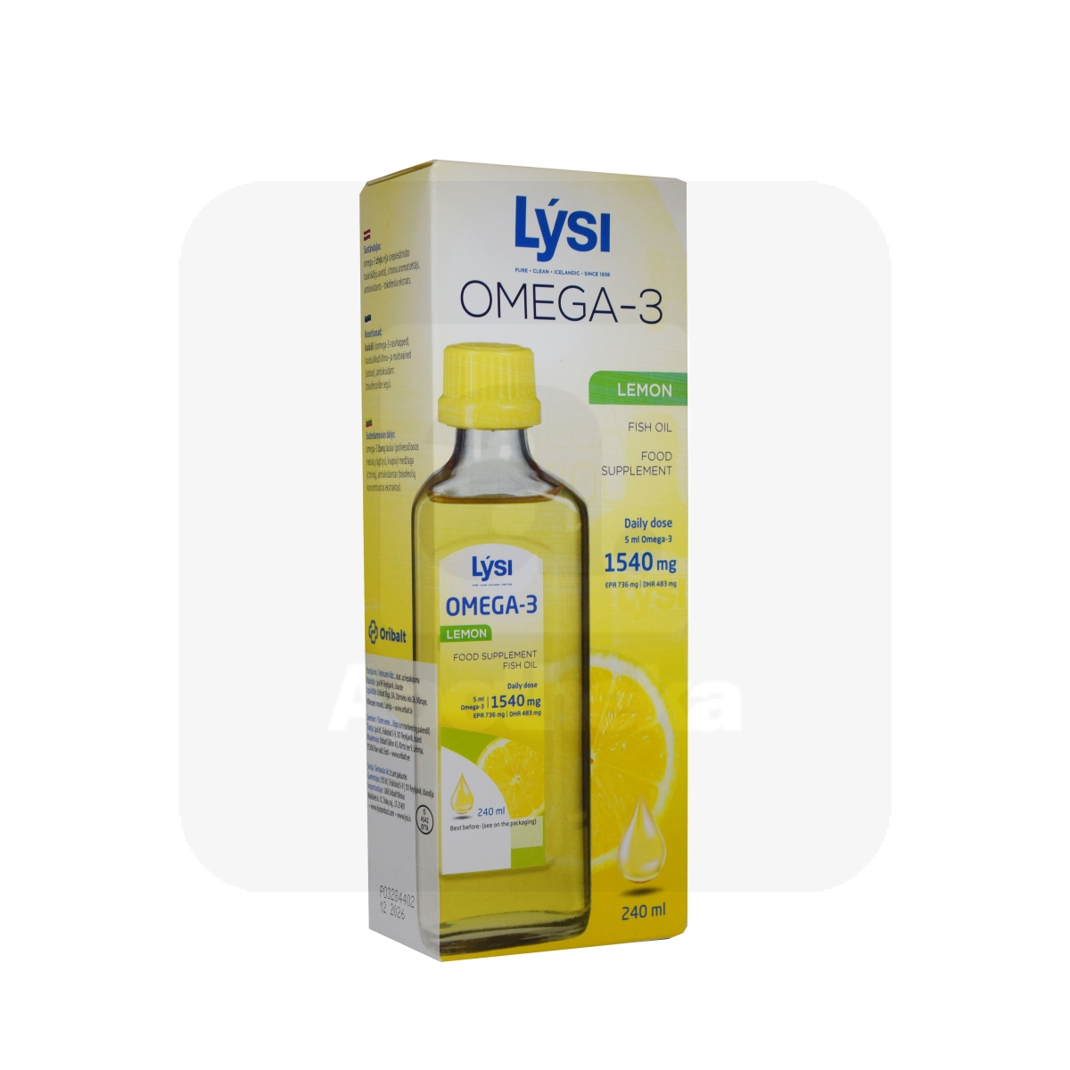 LYSI OMEGA-3 KALAÕLI SIDRUNIMAITSELINE 240ML