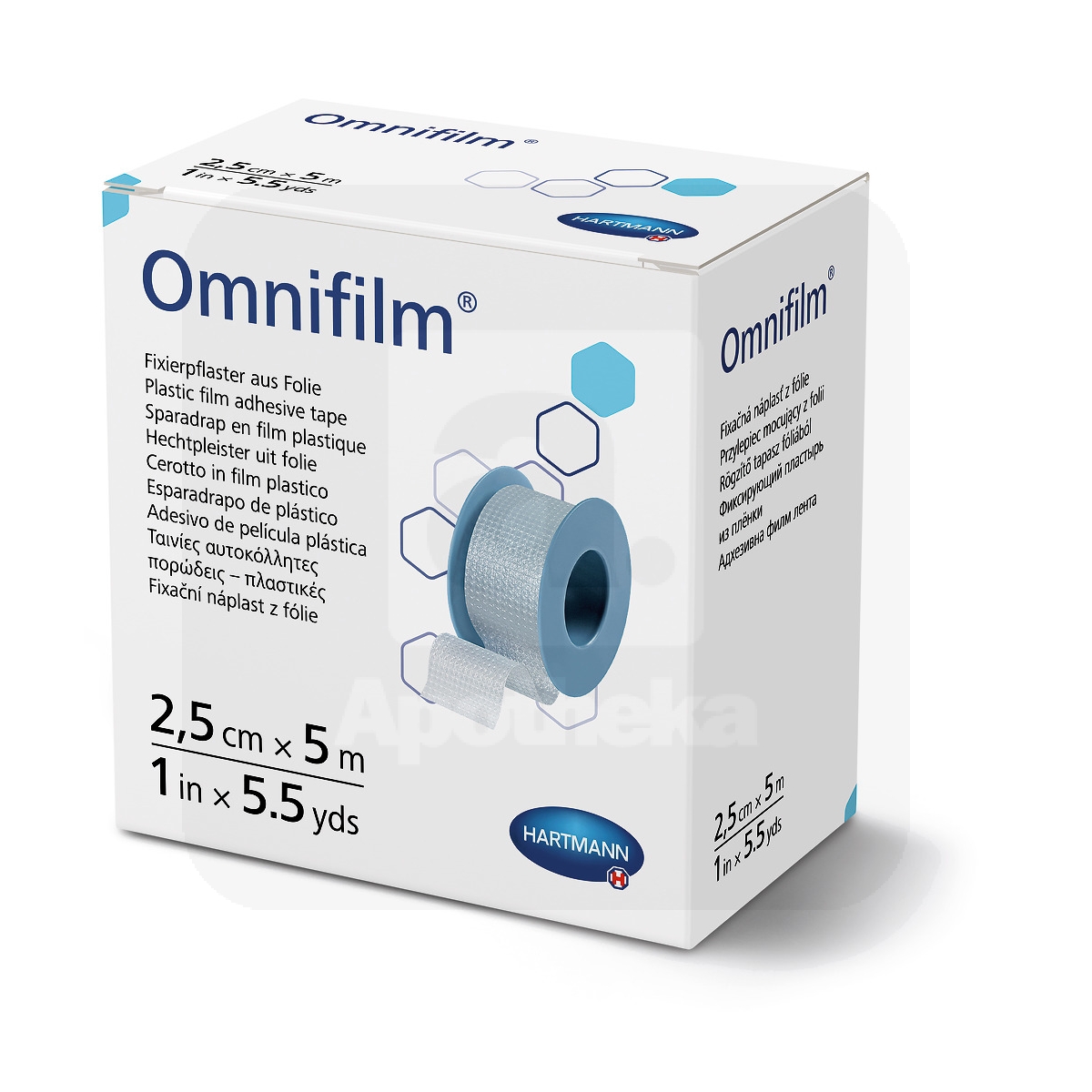 OMNIFILM RULLPLAASTER LÄBIPAISTEV 2,5CMX5M