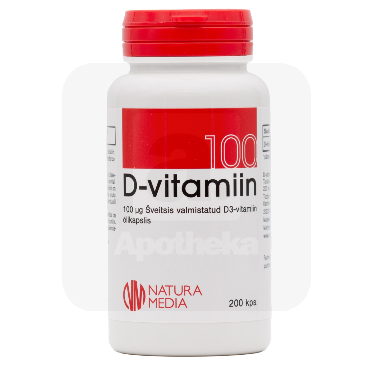 D-VITAMIIN ÕLIKAPSLID 100MCG N200 - Tootepilt