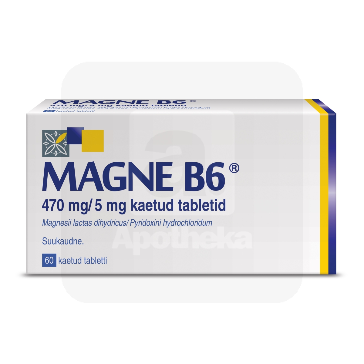 MAGNE B6 KAETUD TBL 5MG+470MG N60 - Tootepilt