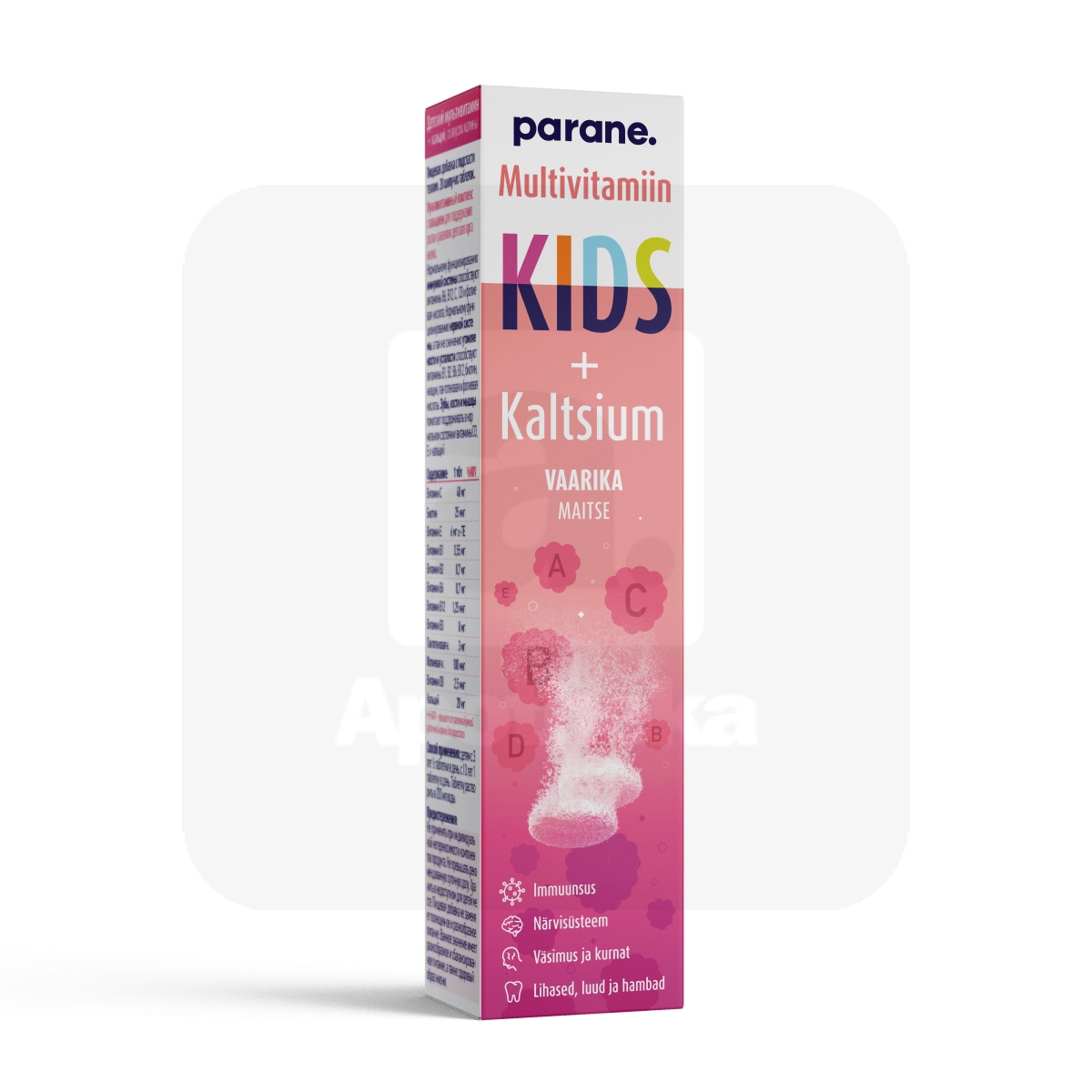 PARANE MULTIVITAMIIN KIDS + KALTSIUM N20 - Tootepilt