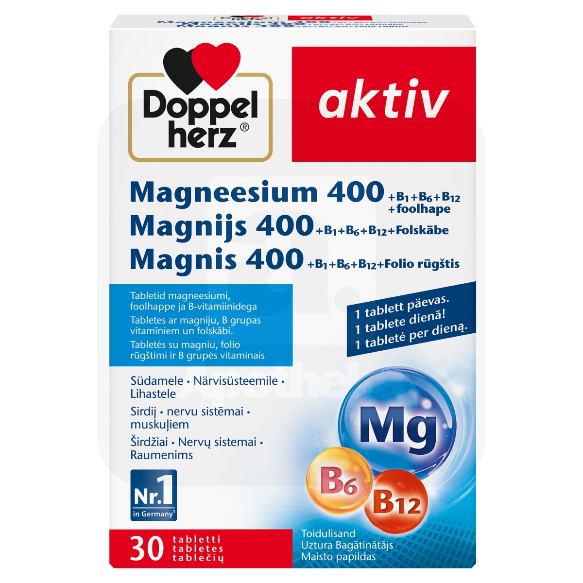 DOPPELHERZ AKTIV MAGNEESIUM TBL N30