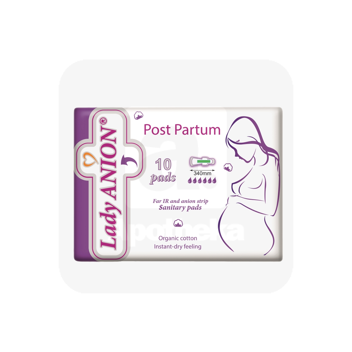 LADY ANION POST PARTUM HÜGIEENISIDEMED SÜNNITUSJÄRGSED N10