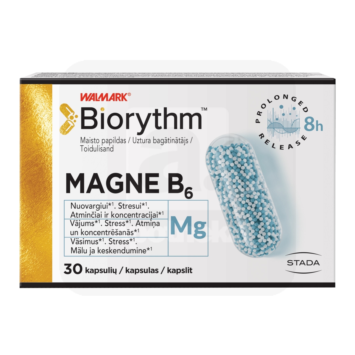 BIORYTHM MAGNE B6 KAPSLID N30 - Tootepilt