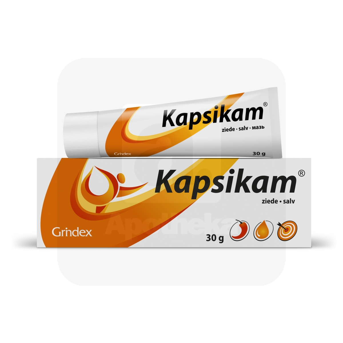 KAPSIKAM SALV 20MG+2MG+30MG+30MG+50MG/G 30G - Tootepilt 1