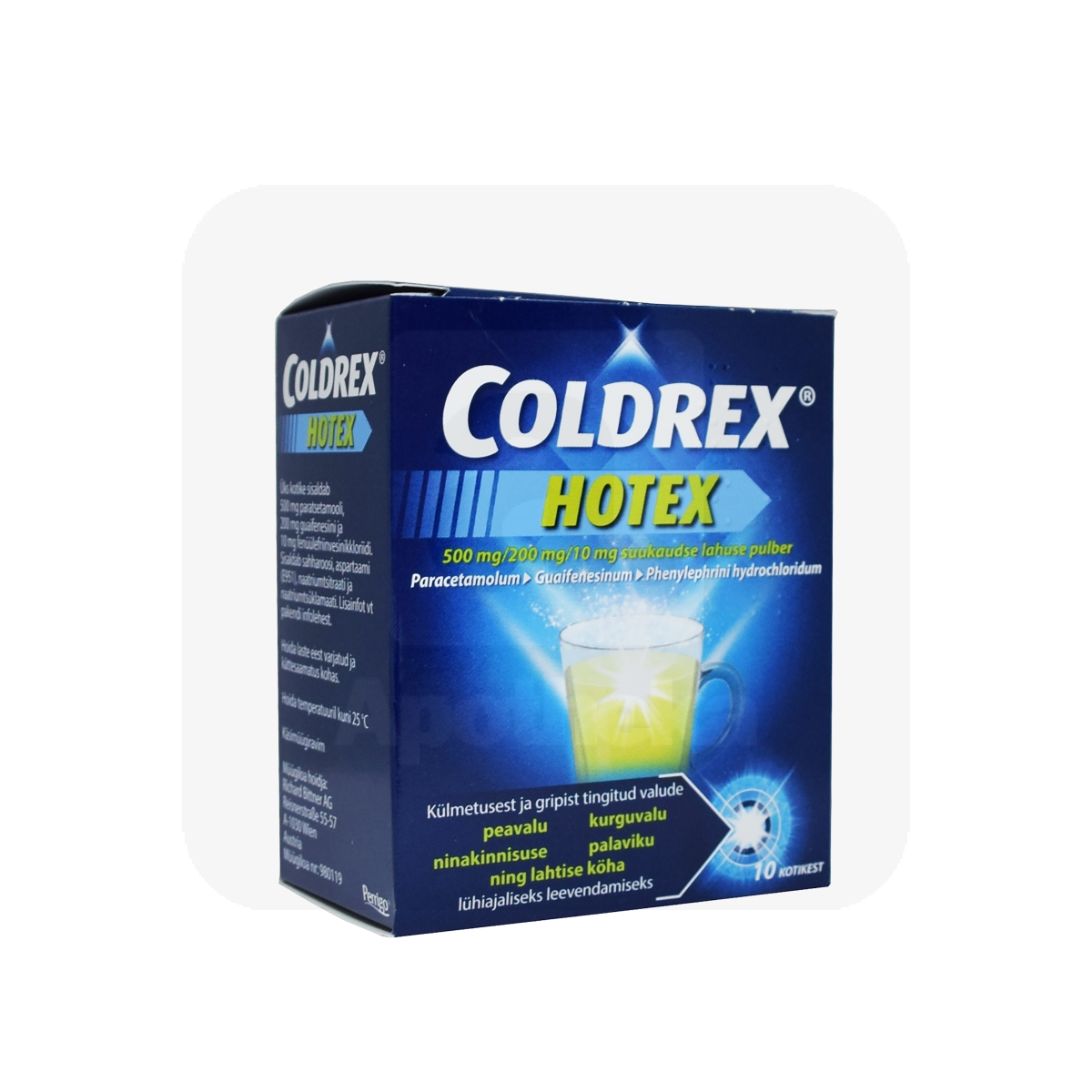 COLDREX HOTEX 500+200+10MG N10 SUUKAUDSE LAH PLV - Tootepilt