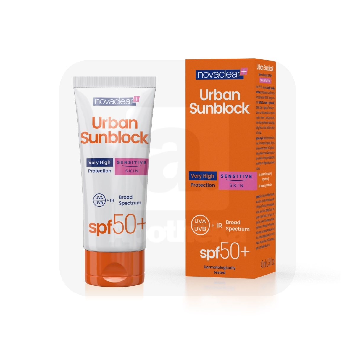 NOVACLEAR PÄIKESEKAITSE URBAN SPF50+, TUNDLIK NAHK 40ML - Tootepilt