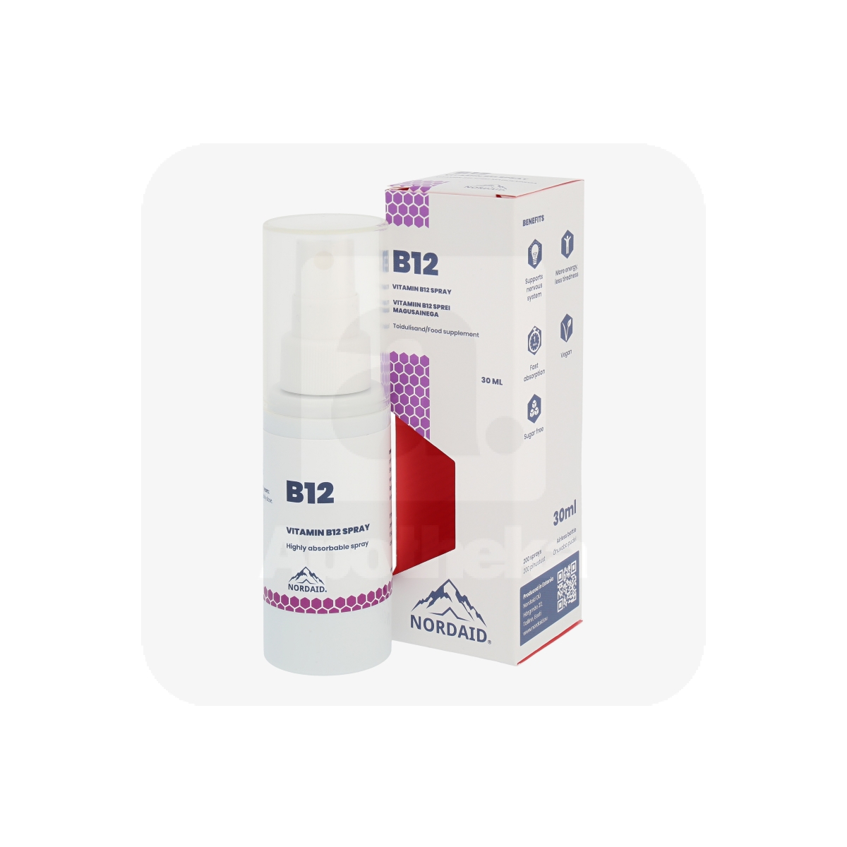 NORDAID B12 VITAMIN ORAL SPRAY 30ML