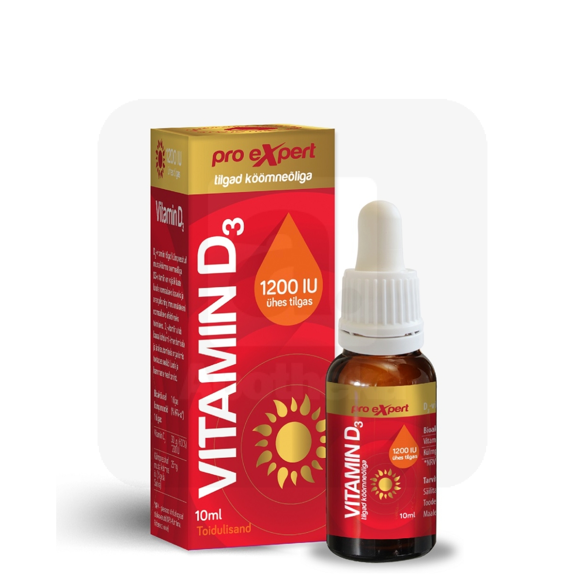 VITAMIN D3 PRO EXPERT 1200IU TILGAD 10ML - Tootepilt