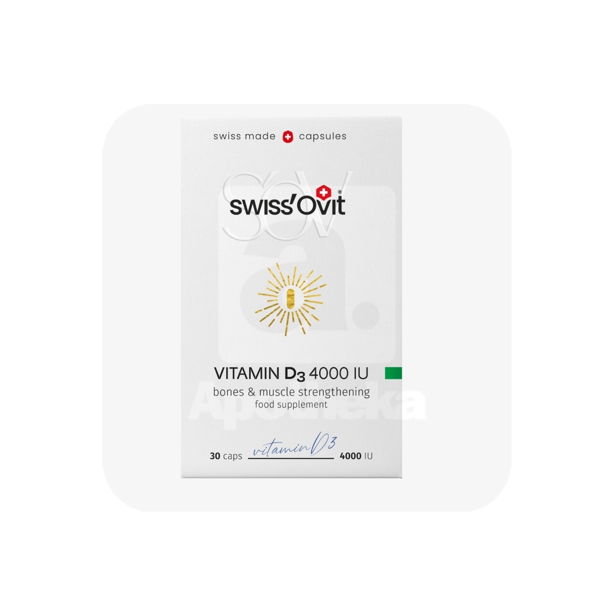 SWISSOVIT VITAMIIN D3 KAPSLID 4000IU N30 - Tootepilt