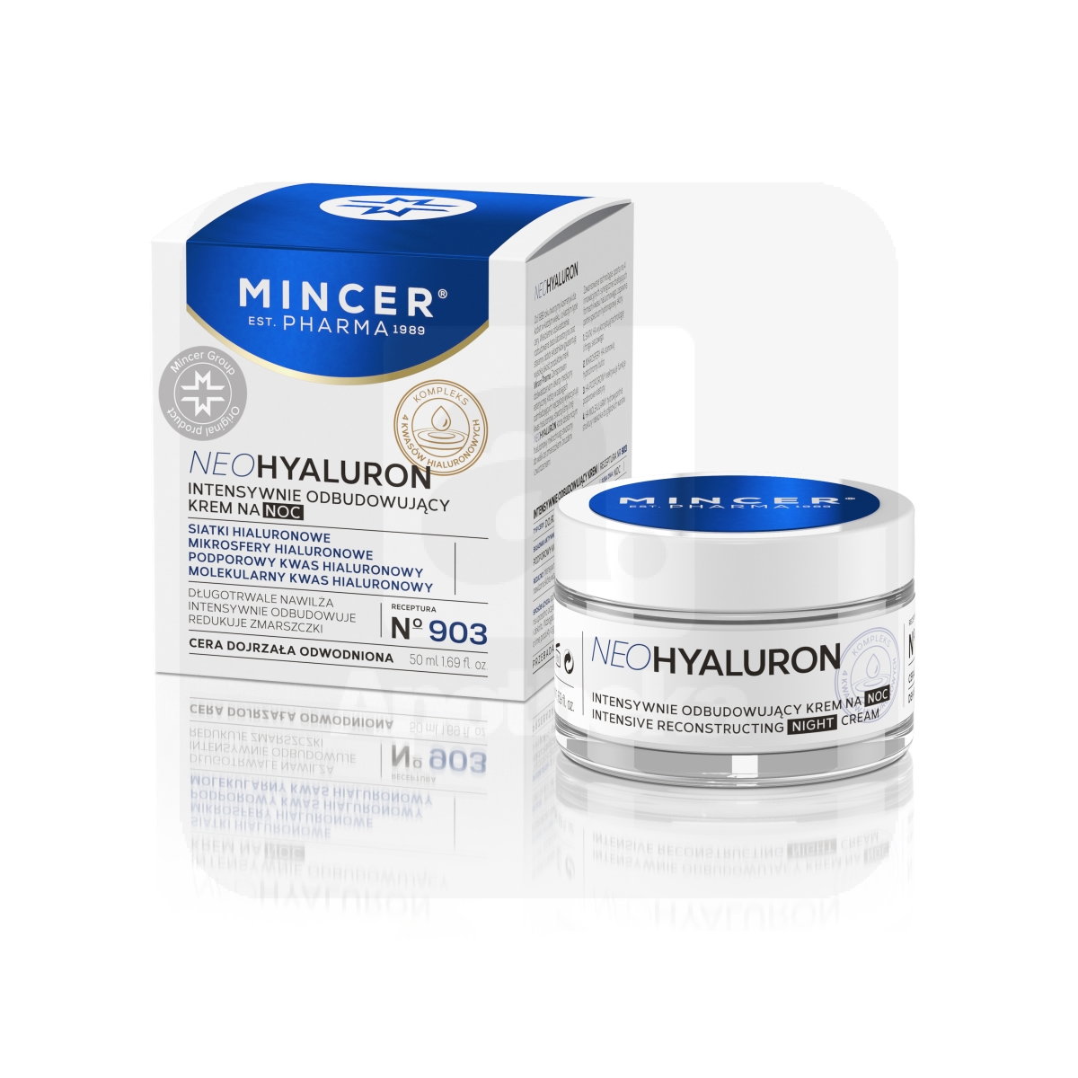 MINCER PHARMA NEO HYALURON ÖÖKREEM KORTSUDEVASTANE 50ML - Tootepilt