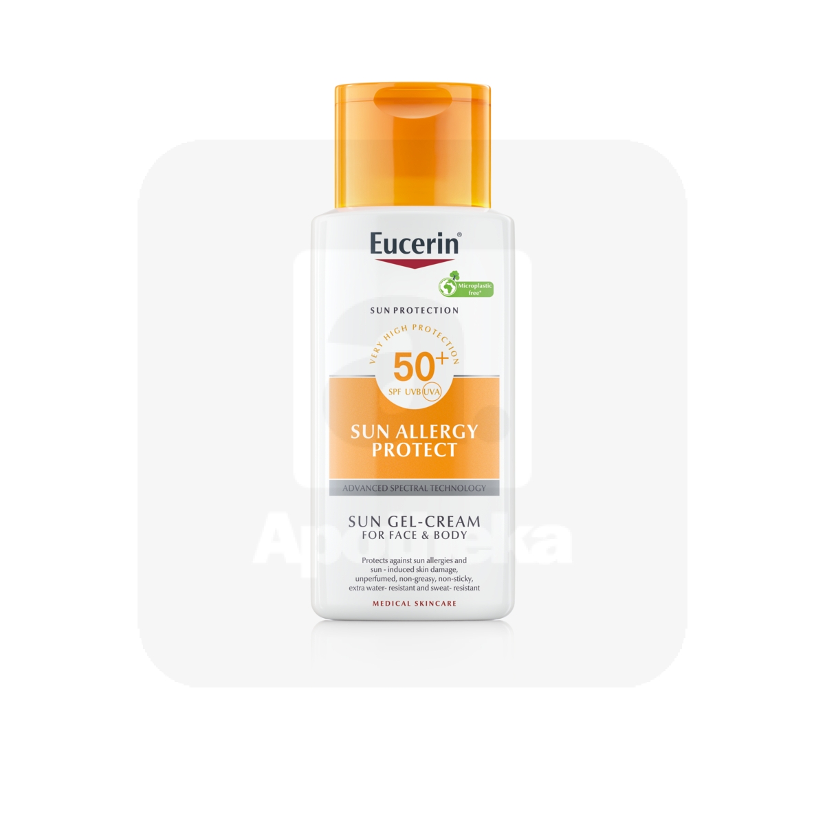 EUCERIN SUN PÄIKESEALLERGIAT ENNETAV GEEL-KREEM SPF50+ 150ML - Tootepilt