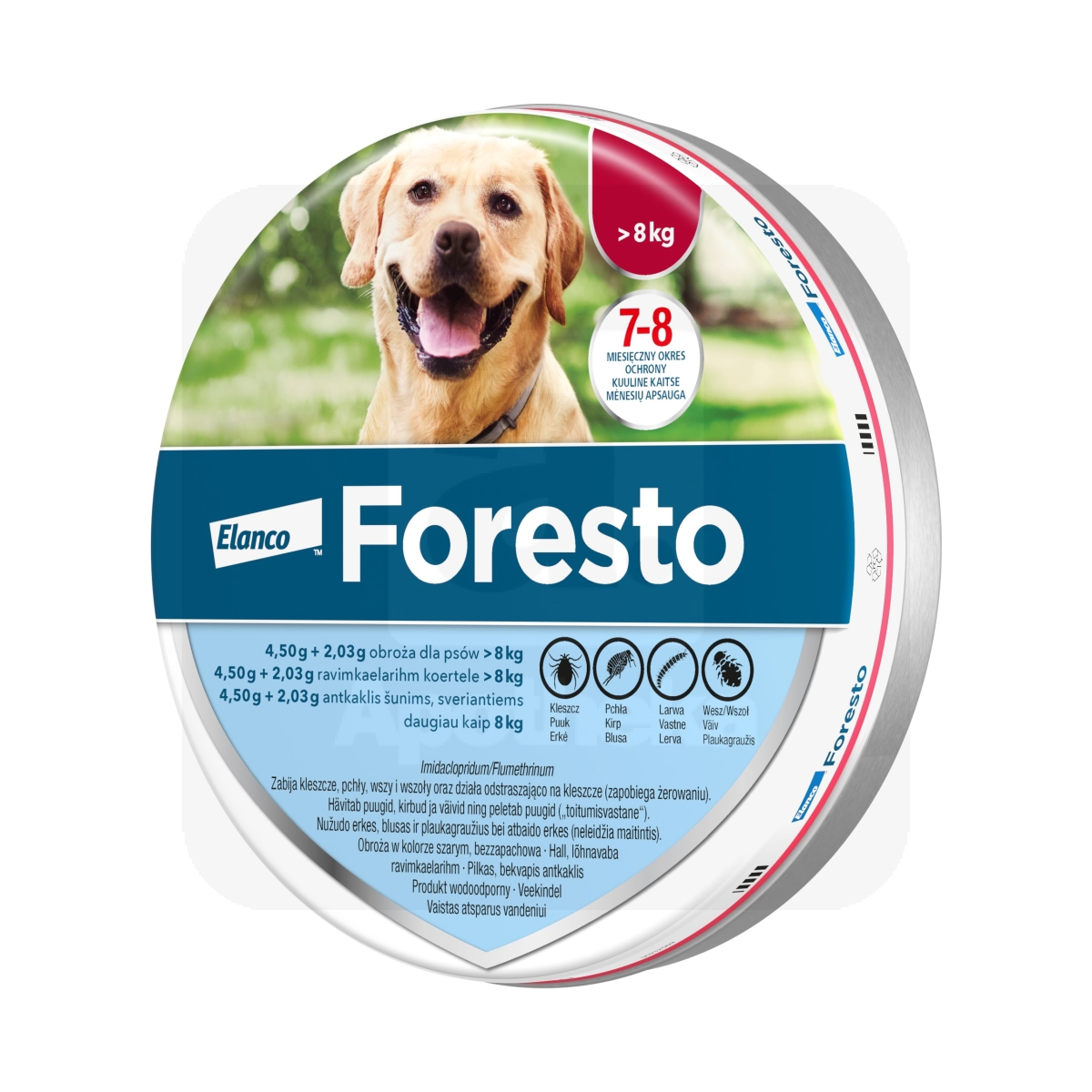 FORESTO RAVIMKAELARIHM 4,50G+2,03G/45G (70CM) N1 (KOER >8KG) - Tootepilt