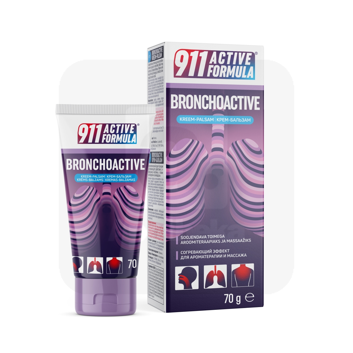 911 BRONCHOACTIVE KREEM-PALSAM 70G - Tootepilt