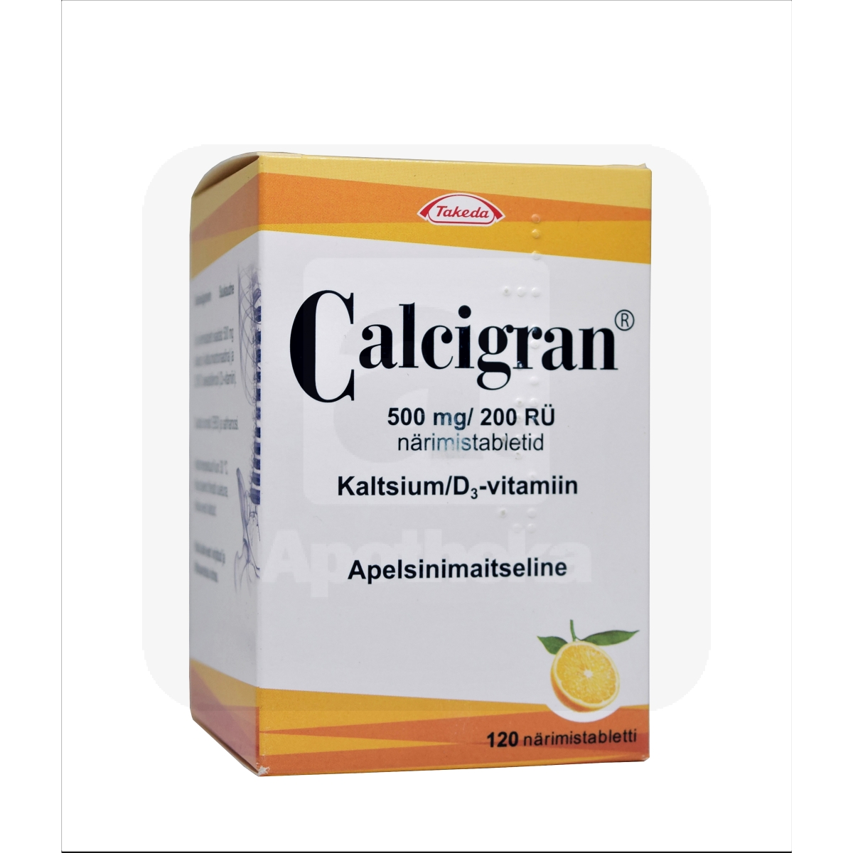 CALCIGRAN NÄRIMISTBL 500MG+200RÜ N120 - Tootepilt