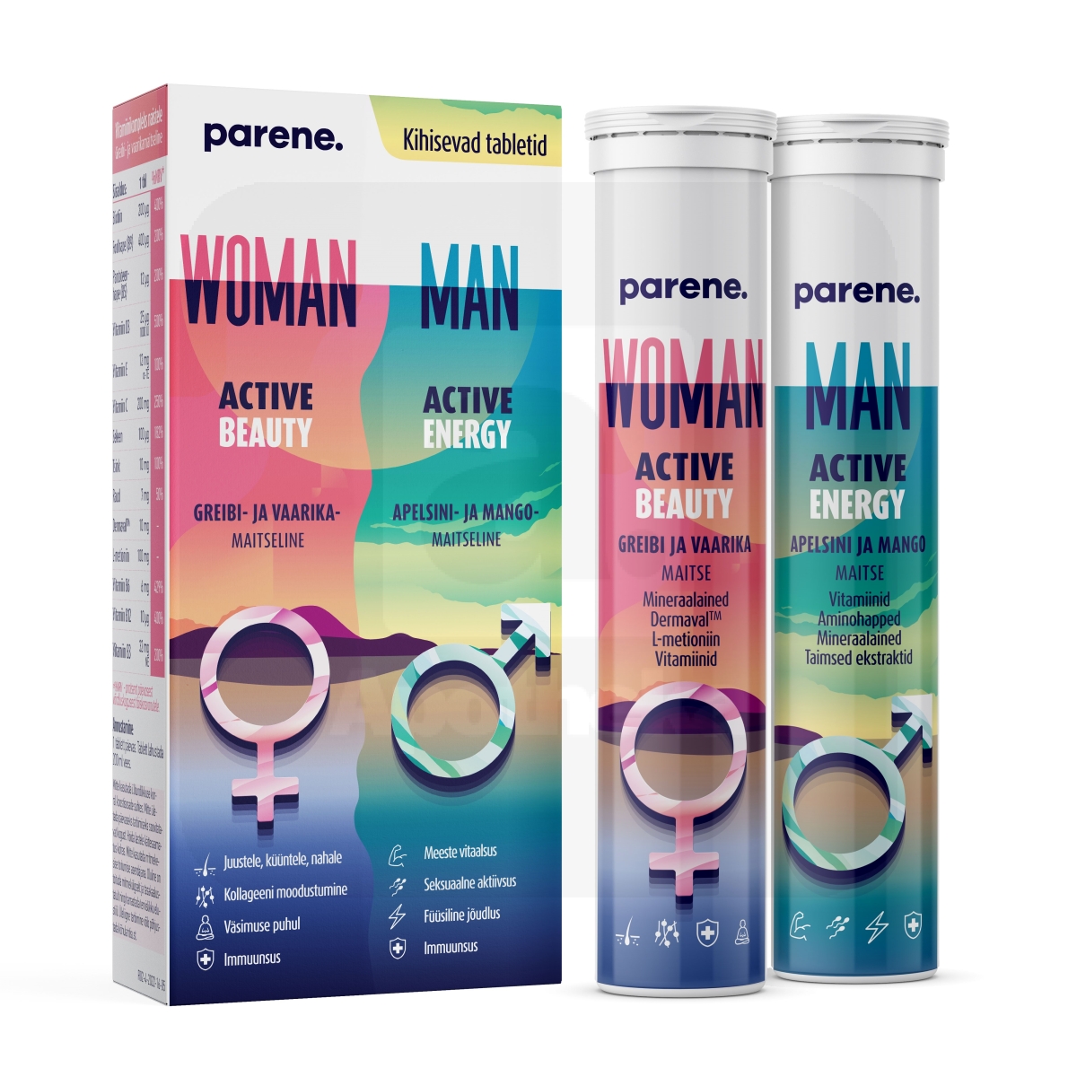 PARENE WOMAN BEAUTY N20+MAN ENERGY KIHISEVAD TBL N20 - Tootepilt