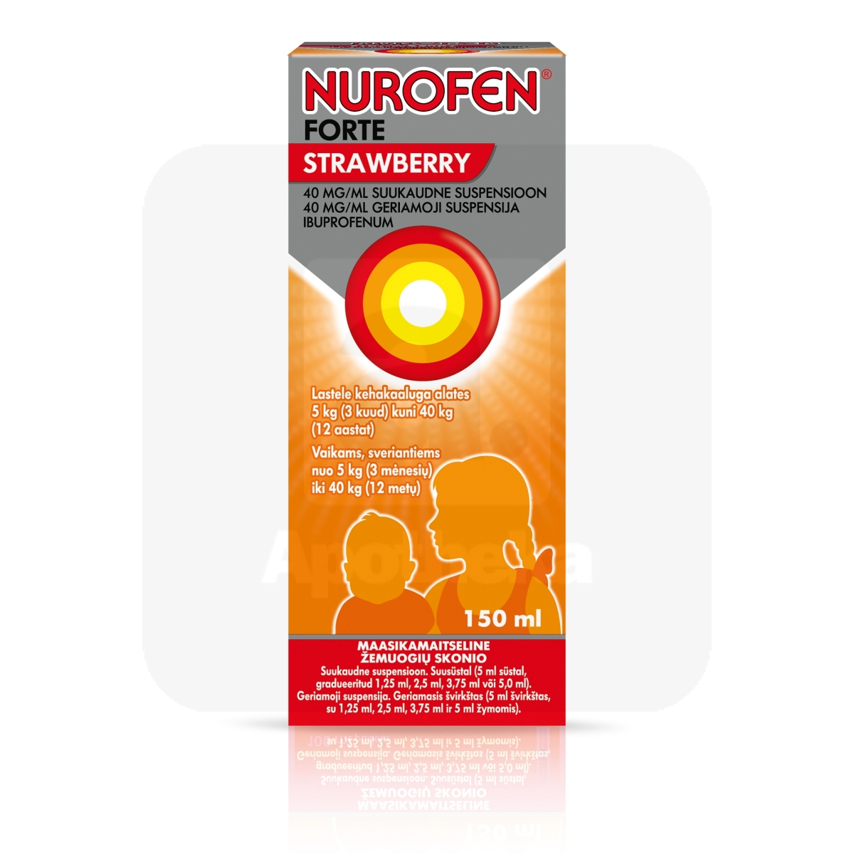 NUROFEN FORTE STRAWBERRY SUUKAUDNE SUSP 40MG/ML 150ML