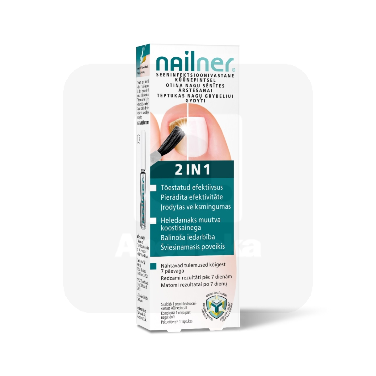 NAILNER 2IN1 KÜÜNEPINTSEL SEENHAIGUSTE RAVIKS 5ML