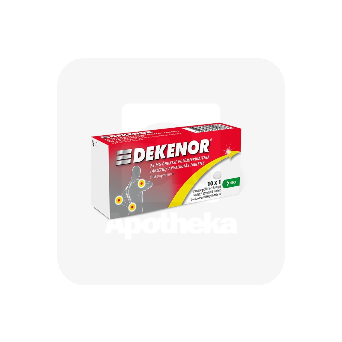 DEKENOR KATTEGA TBL 25MG N10 - Tootepilt