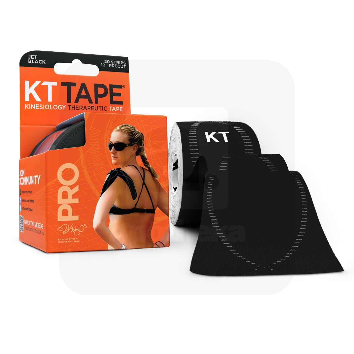 KT TEIP PRO NEON (EELLÕIGATUD 5M, 20 STRIP) MUST - Tootepilt 1