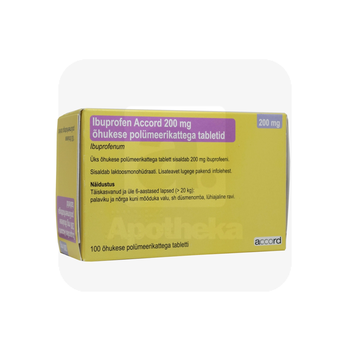 IBUPROFEN ACCORD KAETUD TBL 200MG N100 - Tootepilt