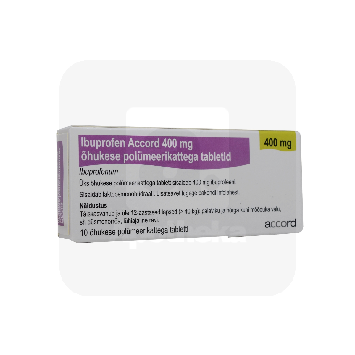 IBUPROFEN ACCORD KAETUD TBL 400MG N10 - Tootepilt