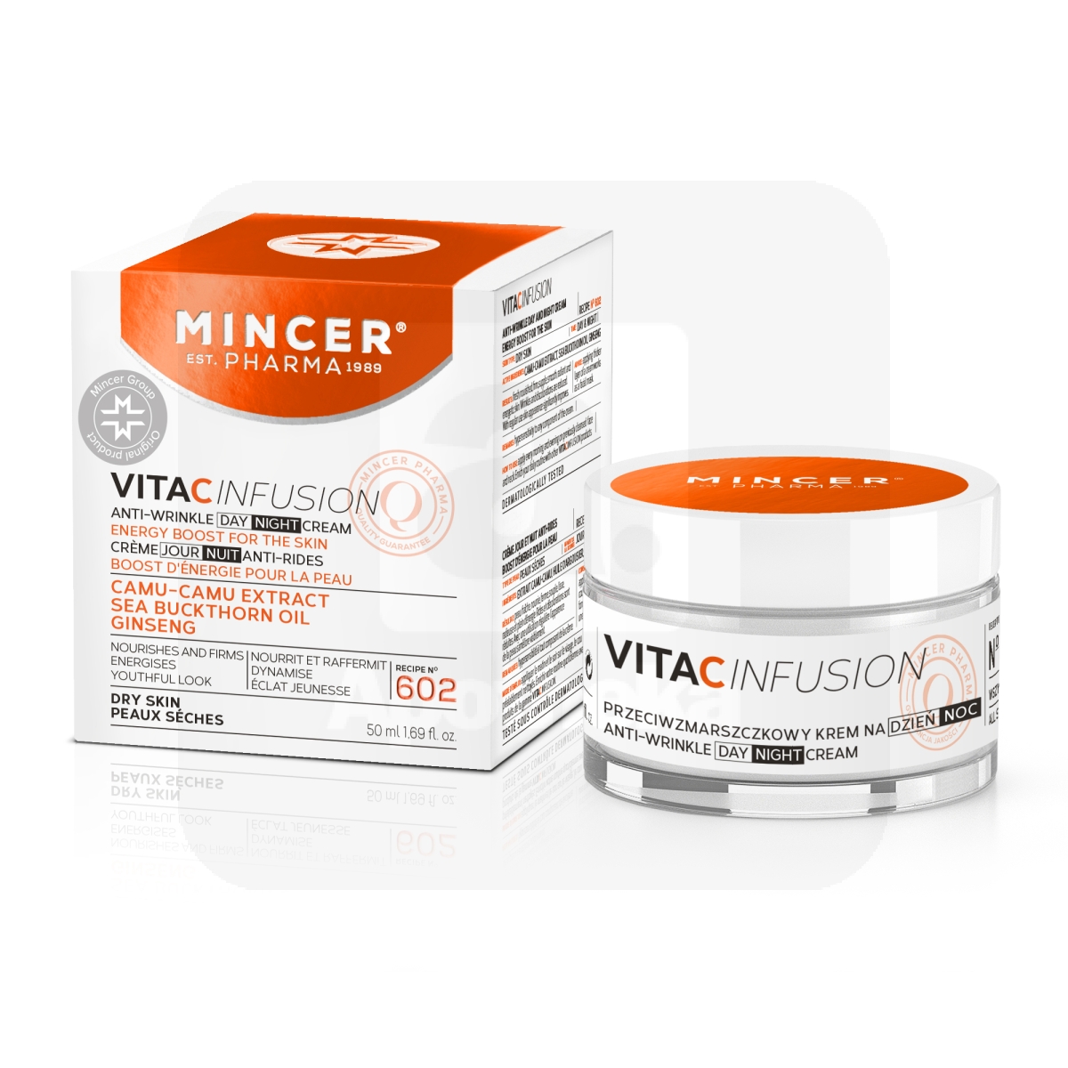 MINCER PHARMA VITA C PÄEVA- JA ÖÖKREEM KORTSUDEVASTANE 50ML - Tootepilt