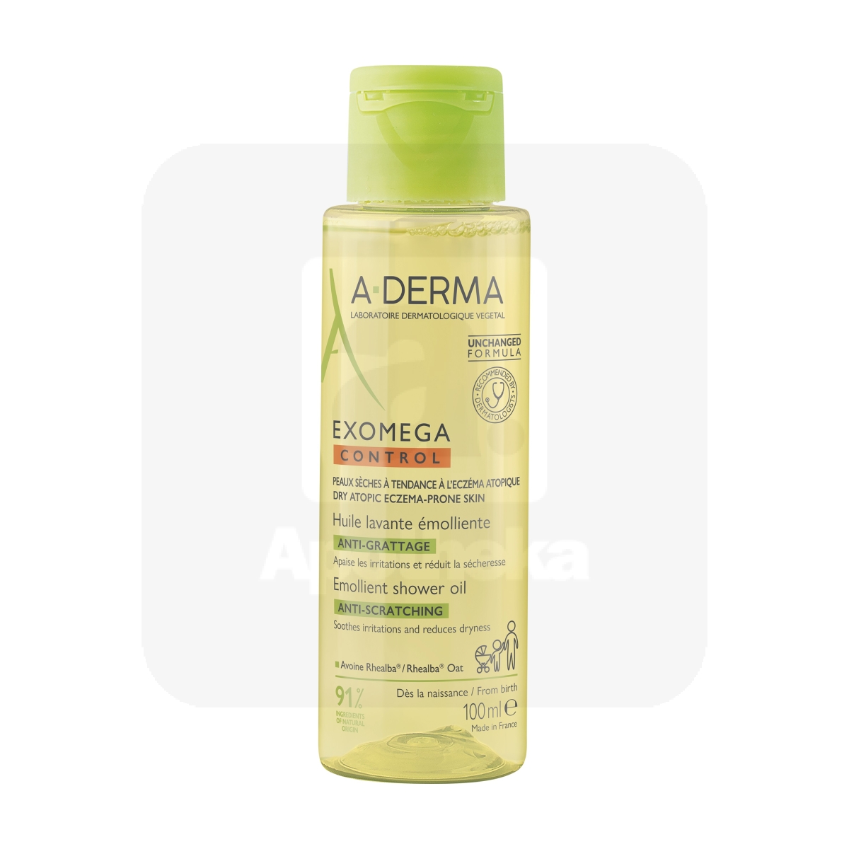 A-DERMA EXOMEGA CONTROL DUSHIÕLI ATOOPILISELE NAHALE 100ML - Tootepilt