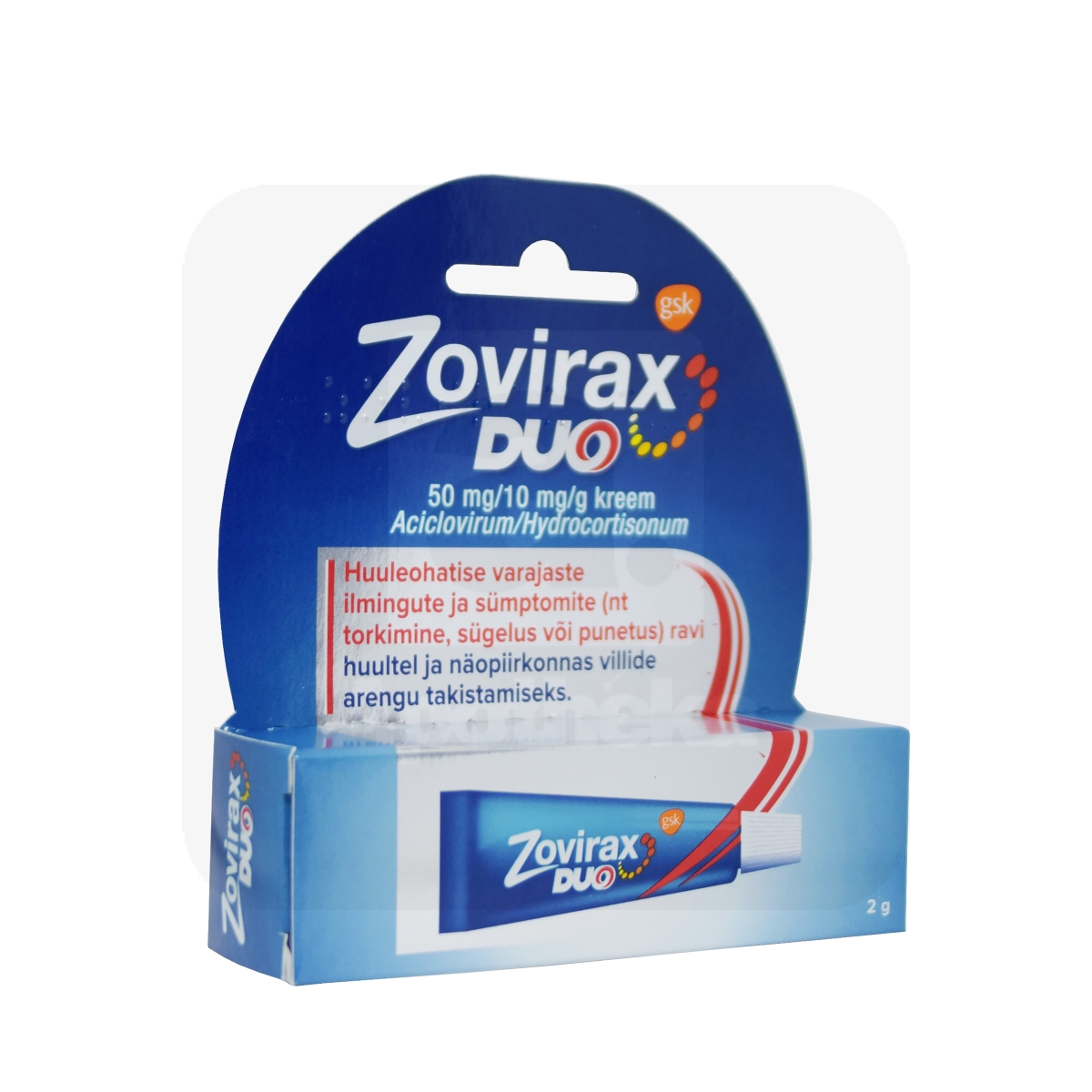 ZOVIRAX DUO KREEM 50MG+10MG/G 2G - Tootepilt