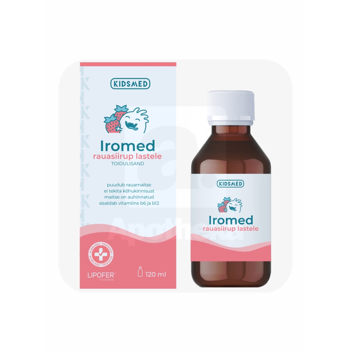 KIDSMED IROMED RAUASIIRUP LASTELE 120ML - Tootepilt